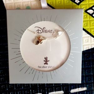 NWT DISNEY fine silver plated Minnie Mouse necklace.